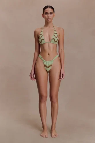 Braguita de bikini con abalorios Robyn – Salvia