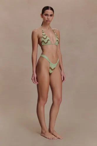 Braguita de bikini con abalorios Robyn – Salvia