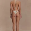 Braguita de bikini de ganchillo Huntleigh – Estampado Sunshine en blanco y dorado Braguita de bikini de ganchillo Huntleigh – Estampado Sunshine en blanco y dorado