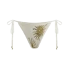 Braguita de bikini de ganchillo Huntleigh – Estampado Sunshine en blanco y dorado Braguita de bikini de ganchillo Huntleigh – Estampado Sunshine en blanco y dorado