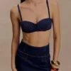 Bralette corta Belle Denim – Azul índigo Bralette corta Belle Denim – Azul índigo