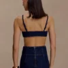 Bralette corta Belle Denim – Azul índigo Bralette corta Belle Denim – Azul índigo