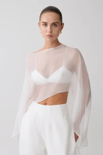 Bralette Kirstine con capa de gasa – Marfil