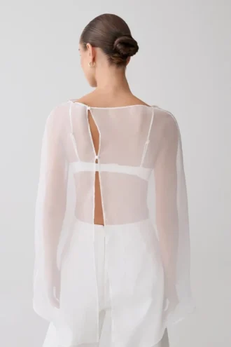 Bralette Kirstine con capa de gasa – Marfil