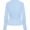 Camisa cruzada de algodón Eugenia – Azul Camisa cruzada de algodón Eugenia – Azul