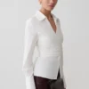 Camisa cruzada de algodón Eugenia – Blanca Camisa cruzada de algodón Eugenia – Blanca