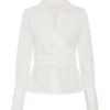Camisa cruzada de algodón Eugenia – Blanca Camisa cruzada de algodón Eugenia – Blanca