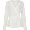 Camisa cruzada de organza Frankie – Blanca Camisa cruzada de organza Frankie – Blanca