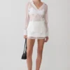 Camisa cruzada de organza Frankie – Blanca Camisa cruzada de organza Frankie – Blanca