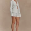 Camisa de algodón con cordones y abalorios Annalee – Blanco Camisa de algodón con cordones y abalorios Annalee – Blanco