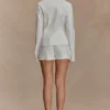Camisa de algodón con cordones y abalorios Annalee – Blanco Camisa de algodón con cordones y abalorios Annalee – Blanco