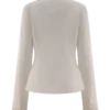 Camisa de algodón con cordones y abalorios Annalee – Blanco Camisa de algodón con cordones y abalorios Annalee – Blanco