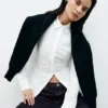 Camisa de algodón con lazo en la espalda Millie – Blanca Camisa de algodón con lazo en la espalda Millie – Blanca