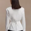 Camisa de algodón con lazo en la espalda Millie – Blanca Camisa de algodón con lazo en la espalda Millie – Blanca
