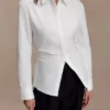 Camisa de algodón con lazo en la espalda Millie – Blanca Camisa de algodón con lazo en la espalda Millie – Blanca