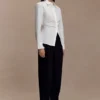 Camisa de algodón con lazo en la espalda Millie – Blanca Camisa de algodón con lazo en la espalda Millie – Blanca