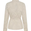 Camisa de algodón con lazo en la espalda Millie – Rayas diplomáticas beige