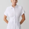 Camisa de lino de manga corta Selma – Blanca Camisa de lino de manga corta Selma – Blanca