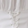 Camisa de pantalones cortos con lazo en la espalda Noelia – Blanca Camisa de pantalones cortos con lazo en la espalda Noelia – Blanca