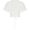 Camisa de pantalones cortos con lazo en la espalda Noelia – Blanca Camisa de pantalones cortos con lazo en la espalda Noelia – Blanca