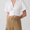 Camisa de pantalones cortos con lazo en la espalda Noelia – Blanca Camisa de pantalones cortos con lazo en la espalda Noelia – Blanca