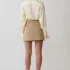 Falda con doble cinturón Marielle – Gris topo Falda con doble cinturón Marielle – Gris topo