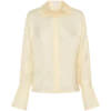 Camisa de satén de manga larga Gia – Color mantequilla Camisa de satén de manga larga Gia – Color mantequilla
