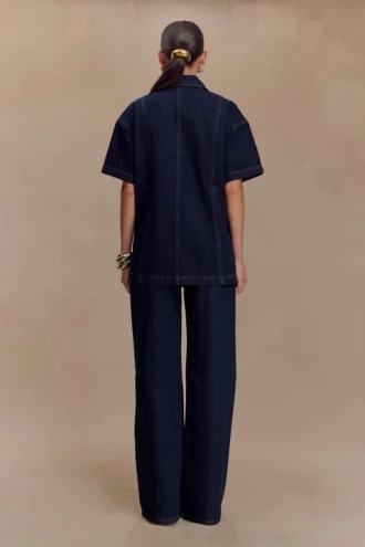 Camisa Denim oversize Maya – Azul índigo