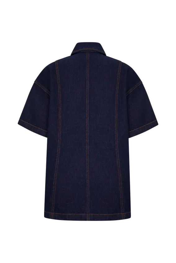 Camisa Denim oversize Maya – Azul índigo Camisa Denim oversize Maya – Azul índigo