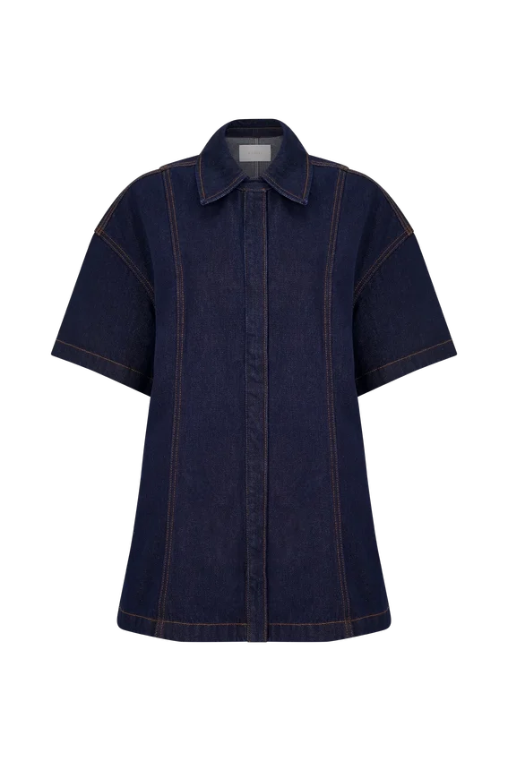 Camisa Denim oversize Maya – Azul índigo Camisa Denim oversize Maya – Azul índigo