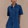 Camisa Denim oversize Maya – Azul oscuro Camisa Denim oversize Maya – Azul oscuro