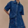 Camisa Denim oversize Maya – Azul oscuro Camisa Denim oversize Maya – Azul oscuro