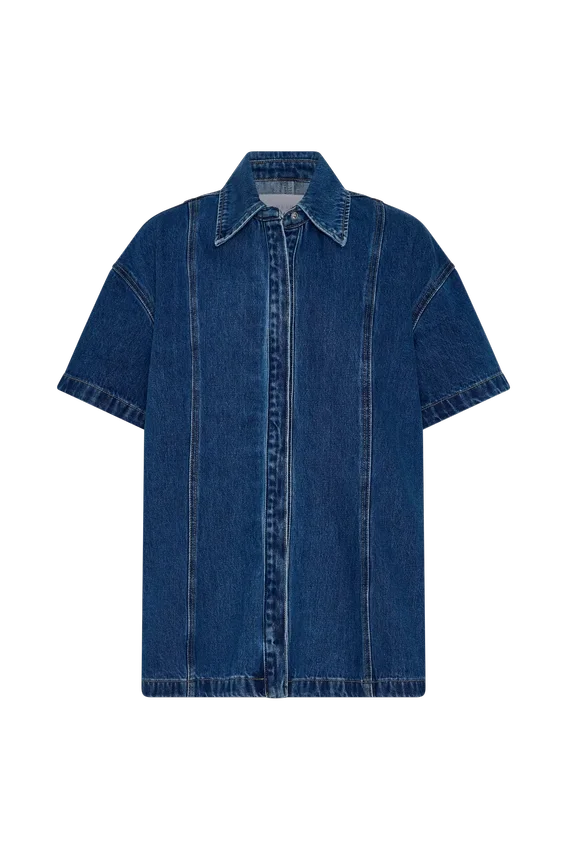 Camisa Denim oversize Maya – Azul oscuro Camisa Denim oversize Maya – Azul oscuro