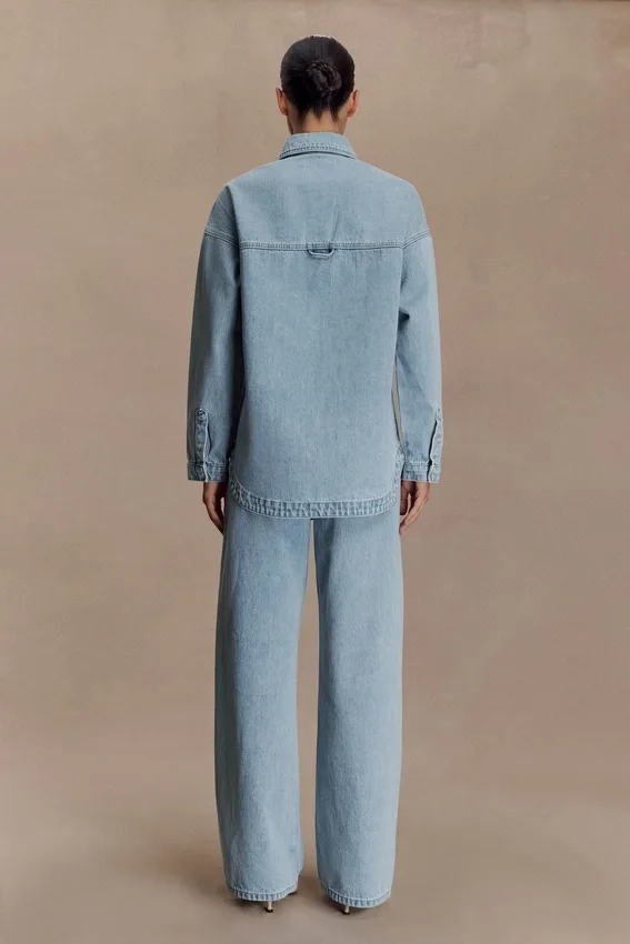 Camisa oversize de Denim Lioda – Azul 80’s Camisa oversize de Denim Lioda – Azul 80’s