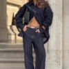 Camisa oversize de Denim Lioda – Azul índigo lavado Camisa oversize de Denim Lioda – Azul índigo lavado