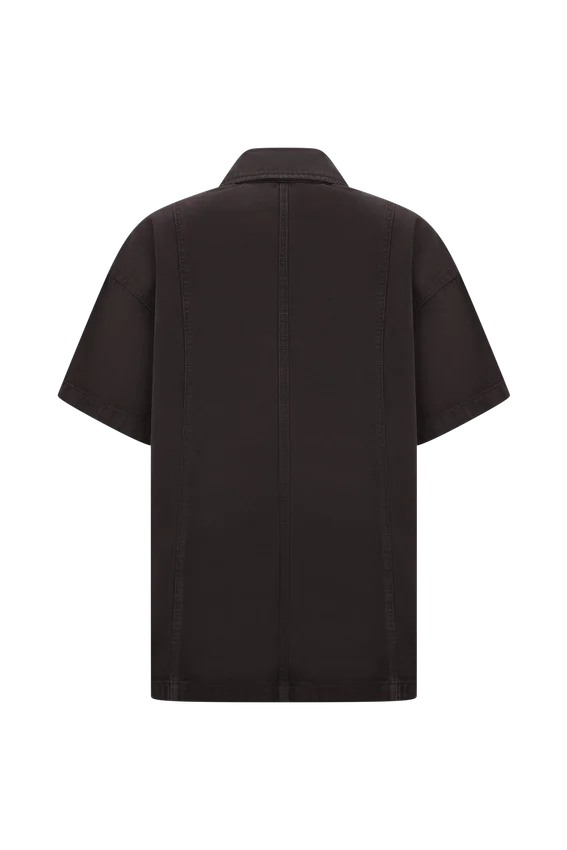 Camisa oversize de Denim Maya – Chocolate Camisa oversize de Denim Maya – Chocolate