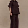 Camisa oversize de Denim Maya – Chocolate Camisa oversize de Denim Maya – Chocolate