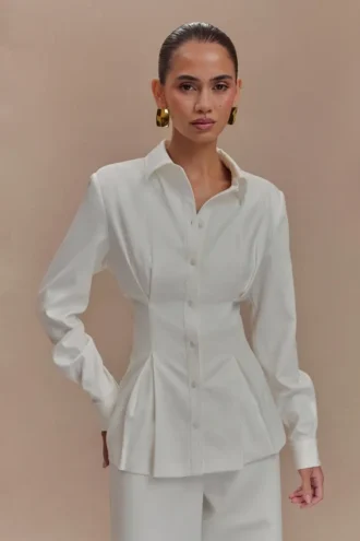 Camisa oversize Rhia – Blanco