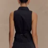Camisa sin mangas con cuello halter Selene – Negro Camisa sin mangas con cuello halter Selene – Negro