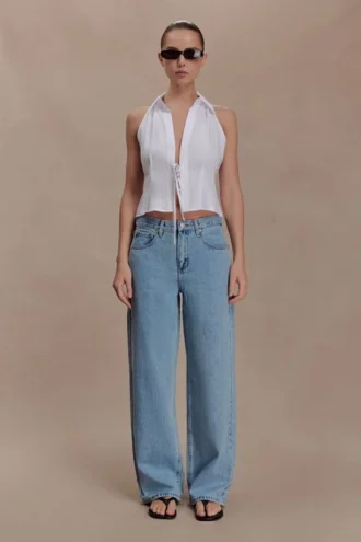 Camisa sin mangas de lino Scout – Blanca