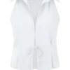 Camisa sin mangas de lino Scout – Blanca Camisa sin mangas de lino Scout – Blanca