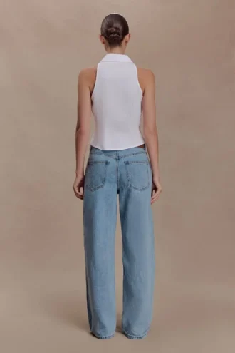 Camisa sin mangas de lino Scout – Blanca