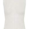 Camiseta sin mangas de punto transparente Dollie – Marfil Camiseta sin mangas de punto transparente Dollie – Marfil
