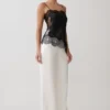 Camisola de satén y encaje Miriam – Negro Camisola de satén y encaje Miriam – Negro