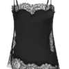 Camisola de satén y encaje Miriam – Negro Camisola de satén y encaje Miriam – Negro