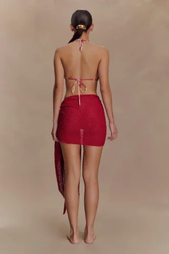 Capa de punto bouclé Sammy – Pitaya