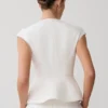 Chaleco de lino con botones Oriana – Blanco Chaleco de lino con botones Oriana – Blanco