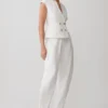 Chaleco de lino con botones Oriana – Blanco Chaleco de lino con botones Oriana – Blanco