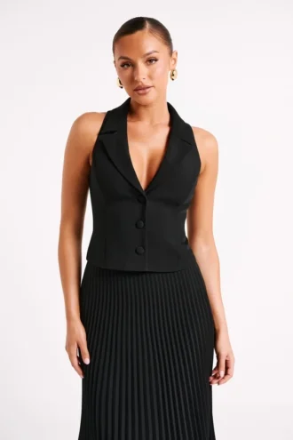 Chaleco de traje Mura – Negro