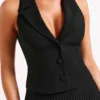 Chaleco de traje Mura – Negro